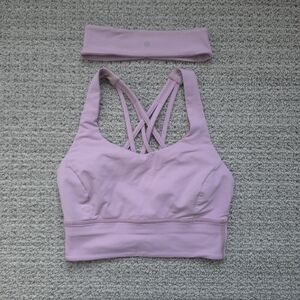 lululemon Strappy Sports Bra & Headband Set